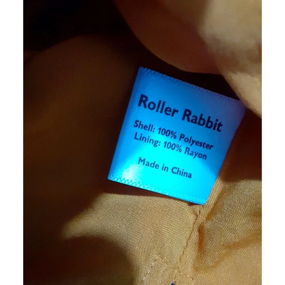 ROLLER RABBIT FLYING KARMA TEGAN Maxi DRESS Size M NWT $228 Crane Birds - Picture 10 of 11